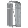 Leñero de acero galvanizado gris claro 40x45x100 cm de , Bolsas y soportes de leña - Ref: Foro24-364547, Precio: 40,85 €, Des...