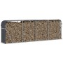 Anthracite gray galvanized steel log holder 300x45x100 cm by , Firewood bags and holders - Ref: Foro24-364566, Price: 67,99 €...