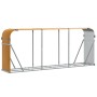 Light brown galvanized steel log holder 234x45x100 cm by , Firewood bags and holders - Ref: Foro24-364585, Price: 63,99 €, Di...