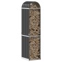 Anthracite gray galvanized steel log holder 40x45x170 cm by , Firewood bags and holders - Ref: Foro24-364558, Price: 49,99 €,...