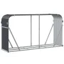 Anthrazitgrauer Holzhalter aus verzinktem Stahl, 180 x 45 x 100 cm von , Brennholztaschen und -halter - Ref: Foro24-364564, P...
