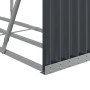 Anthracite gray galvanized steel firewood rack 180x45x100 cm by , Firewood bags and holders - Ref: Foro24-364564, Price: 52,9...