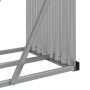 Leñero de acero galvanizado gris antracita 180x45x100 cm