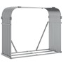 Leñero de acero galvanizado gris claro 120x45x100 cm de , Bolsas y soportes de leña - Ref: Foro24-364553, Precio: 46,57 €, De...