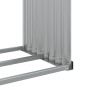Leñero de acero galvanizado gris claro 120x45x100 cm