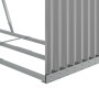 Leñero de acero galvanizado gris claro 120x45x100 cm