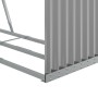 Leñero de acero galvanizado gris claro 120x45x100 cm de , Bolsas y soportes de leña - Ref: Foro24-364553, Precio: 46,57 €, De...