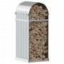 Silver galvanized steel log holder 40x45x100 cm by , Firewood bags and holders - Ref: Foro24-364587, Price: 40,99 €, Discount: %