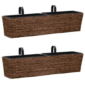 Planter set 2 pieces brown water hyacinth by vidaXL, Pots and planters - Ref: Foro24-45581, Price: 95,99 €, Discount: %