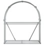 Leñero de acero galvanizado plateado 120x45x140 cm de , Bolsas y soportes de leña - Ref: Foro24-364591, Precio: 51,90 €, Desc...