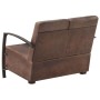 2 seater sofa aged genuine brown leather by , Armchairs - Ref: Foro24-321864, Price: 393,99 €, Discount: %