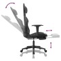 Gaming-Stuhl mit Massage und Fußstütze aus schwarzgrauem Kunstleder von , Gaming-Stühle - Ref: Foro24-345461, Preis: 144,16 €...