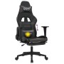 Gaming-Stuhl mit Massage und Fußstütze aus schwarzgrauem Kunstleder von , Gaming-Stühle - Ref: Foro24-345461, Preis: 144,99 €...