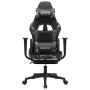 Silla gaming masaje reposapiés cuero sintético negro camuflaje de , Sillones para videojuegos - Ref: Foro24-345468, Precio: 1...