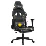 Gaming-Stuhl mit Massage-Fußstütze aus schwarzem Camouflage-Kunstleder von , Gaming-Stühle - Ref: Foro24-345468, Preis: 118,9...