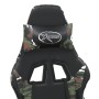 Silla gaming masaje reposapiés cuero sintético negro camuflaje de , Sillones para videojuegos - Ref: Foro24-345468, Precio: 1...