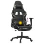 Silla gaming masaje reposapiés cuero sintético negro camuflaje de , Sillones para videojuegos - Ref: Foro24-345532, Precio: 1...