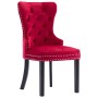 Dining chairs 2 units red wine velvet by , dining chairs - Ref: Foro24-287963, Price: 313,99 €, Discount: %