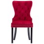 Dining chairs 2 units red wine velvet by , dining chairs - Ref: Foro24-287963, Price: 313,99 €, Discount: %