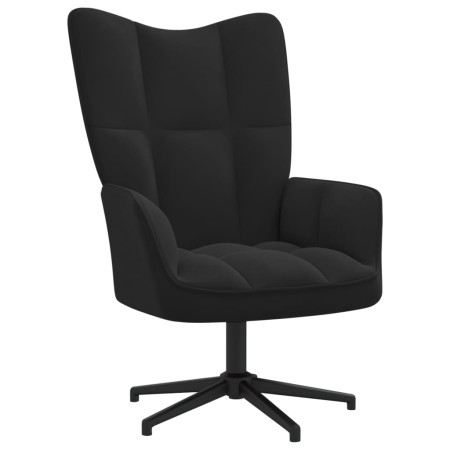 Black velvet relaxation armchair by , Armchairs - Ref: Foro24-328101, Price: 119,99 €, Discount: %