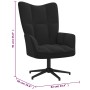 Black velvet relaxation armchair by , Armchairs - Ref: Foro24-328101, Price: 119,99 €, Discount: %