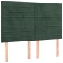 Cabeceros 4 unidades terciopelo verde oscuro 72x5x78/88 cm de , Cabeceros y pies de cama - Ref: Foro24-3116523, Precio: 109,8...