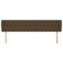 Dark brown fabric headboard 183x23x78/88 cm by , Headboards and footboards - Ref: Foro24-3117497, Price: 90,99 €, Discount: %