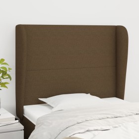 Headboard with dark brown fabric ears 93x23x118/128 cm by , Headboards and footboards - Ref: Foro24-3117661, Price: 76,80 €, ...