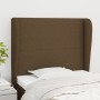 Headboard with dark brown fabric ears 93x23x118/128 cm by , Headboards and footboards - Ref: Foro24-3117661, Price: 76,88 €, ...