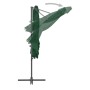 Cantilever umbrella with green steel pole 250x250 cm by vidaXL, Umbrellas - Ref: Foro24-44625, Price: 94,90 €, Discount: %