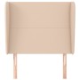 Headboard with ears cappuccino synthetic leather 83x23x118/128 cm by , Headboards and footboards - Ref: Foro24-3117753, Price...