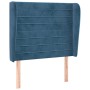 Headboard with dark blue velvet ears 83x23x118/128 cm by , Headboards and footboards - Ref: Foro24-3118130, Price: 79,64 €, D...