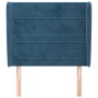 Headboard with dark blue velvet ears 83x23x118/128 cm by , Headboards and footboards - Ref: Foro24-3118130, Price: 79,64 €, D...