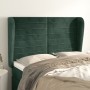 Headboard with dark green velvet ears 147x23x118/128cm by , Headboards and footboards - Ref: Foro24-3118147, Price: 122,56 €,...