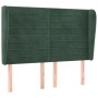 Headboard with dark green velvet ears 147x23x118/128cm by , Headboards and footboards - Ref: Foro24-3118147, Price: 122,56 €,...