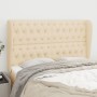 Headboard with cream fabric ears 147x23x118/128 cm by , Headboards and footboards - Ref: Foro24-3118295, Price: 155,86 €, Dis...