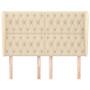 Headboard with cream fabric ears 147x23x118/128 cm by , Headboards and footboards - Ref: Foro24-3118295, Price: 155,86 €, Dis...