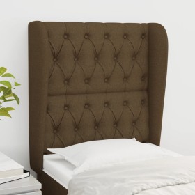 Headboard with dark brown fabric ears 83x23x118/128 cm by , Headboards and footboards - Ref: Foro24-3118269, Price: 92,99 €, ...