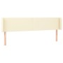 Cream synthetic leather headboard 203x16x78/88 cm by , Headboards and footboards - Ref: Foro24-3118598, Price: 69,99 €, Disco...