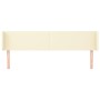 Cream synthetic leather headboard 203x16x78/88 cm by , Headboards and footboards - Ref: Foro24-3118598, Price: 69,99 €, Disco...