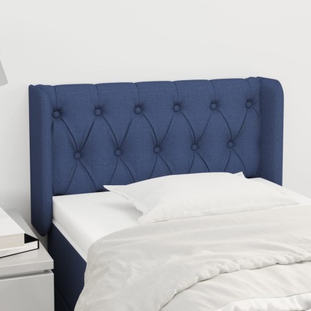 Cabecero de tela azul 83x16x78/88 cm de , Cabeceros y pies de cama - Ref: Foro24-3119084, Precio: 56,27 €, Descuento: %