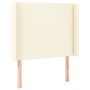 Headboard with ears cream-colored synthetic leather 93x16x118/128cm by , Headboards and footboards - Ref: Foro24-3119380, Pri...