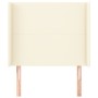 Headboard with ears cream-colored synthetic leather 93x16x118/128cm by , Headboards and footboards - Ref: Foro24-3119380, Pri...