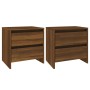 Nightstands 2 pcs brown engineered wood 45x34.5x44.5 cm by vidaXL, Nightstands - Ref: Foro24-813043, Price: 70,02 €, Discount: %