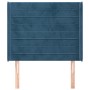 Headboard with dark blue velvet ears 83x16x118/128 cm by , Headboards and footboards - Ref: Foro24-3119754, Price: 74,96 €, D...