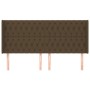 Headboard with dark brown fabric ears 203x16x118/128 cm by , Headboards and footboards - Ref: Foro24-3119941, Price: 173,59 €...