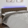 Dark brown fabric headboard with LED 200x7x78/88 cm by , Headboards and footboards - Ref: Foro24-3121973, Price: 93,62 €, Dis...