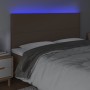 Headboard with LED lights brown synthetic leather 160x5x118/128 cm by , Headboards and footboards - Ref: Foro24-3122243, Pric...