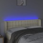 Cabecero con LED cuero sintético crema 147x16x78/88 cm de , Cabeceros y pies de cama - Ref: Foro24-3123328, Precio: 72,03 €, ...