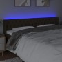 Cabecero con LED de tela marrón oscuro 203x16x78/88 cm de , Cabeceros y pies de cama - Ref: Foro24-3123597, Precio: 100,03 €,...